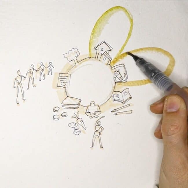 Main qui dessine