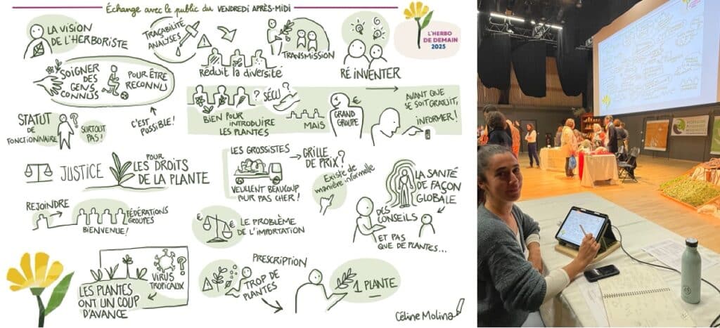 Visuel de facilitation graphique - l'herbo de demain 2026